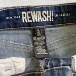 REWASH Women’s  Vintage Reunion Denim Dark Blue Distressed Raw Hem Skirt Sz 3 Photo 3