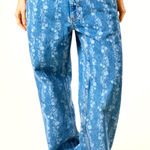 NWOT Nude project flower AOP laser jeans, loose fit, pocket detail, flower vines SM Black Size undefined Photo 0