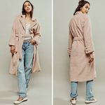 Free People New!  Cuff It Coat in pink,‎ size L Photo 4