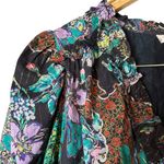 Love The Label Floral Puff Sleeve Mini Dress Tiered Ruffle Skirt Size XS Black Photo 4