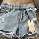 Ban Jara Light Blue Embellished Jean Shorts Photo 0