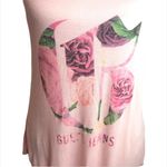 Guess Flower Razor Back Tank Top , Pink, Medium Photo 4