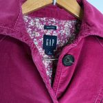 Gap VTG  Stretch Corduroy Jacket Women’s Size 2 Floral Lined Button Front Photo 2