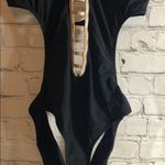 Black bathing suit with tan trim Tan Photo 6