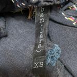 Banjara Black Embroidered Tassel Ruffle Flutter Sleeve Mini Shift Dress Size XS Photo 3