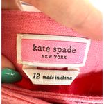 Kate Spade  High Rise Wide Leg Pink Pants Contrast Stitch Trousers Size 12 Photo 6