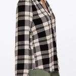 Mason & Belle New 
Aila Plaid Split Neck Top Photo 2
