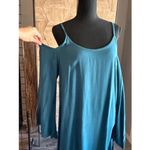 Michael Lauren NWT Womens Dress XS Blue Open Shoulder Bell Sleeve Photo 2