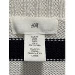 H&M Button Up Striped Oversized Knit Cardigan Size M Long Sleeve Blk/Cream Photo 1