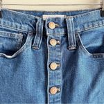 Madewell Stretch Denim Straight Miniskirt Button Front, Size 25 Photo 2
