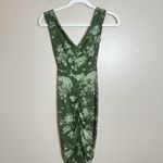 ASOS  Dress Green Floral bustier Drop Waist Wedding Cocktail Body Con 2 Feminine Photo 2