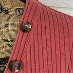 Self Esteem  Ribbed Knit V Neck Crop Shirt‎ Spice Orange Medium Photo 4