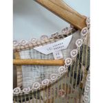 LC Lauren Conrad Lauren Conrad Romantic Cottagecore Tank Womens XS Pink Flower Print Crochet Trim Photo 3