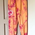 frankie's bikinis NWT Frankie’s Bikinis Aiden Sweatpants Tie Dye Orange Pink Size S Photo 3