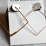 Francesca's Casual Chic Square Gold Tone Latch Back Y2K New Earrings Photo 0