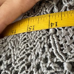 Vintage Crochet Knit Top 2000s Boho Festival Hippie Indie Sleaze Small Gray Photo 5