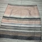Size 12 Striped Feminine Pink Mid Skirt Photo 8