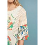 Anthropologie Tropical Floral Short Sleeve Sweater Size Small Photo 4