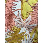Tahari Womens Pants L Tropical Leaf Print 100% Linen Wide Leg Crop Photo 2