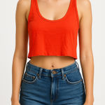 Urban Outfitters  Out From Under Size Large Orange Crop Tank Top Photo 0