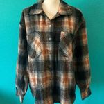 ee:some NWT  Black & Orange Plaid Pocket Western Shacket Shirt Jacket Size S Photo 0