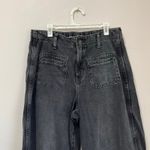 Old Navy High Waisted Baggy Wide Leg Trouser Jeans Black Sz 6 Streetwear Chic Photo 2