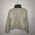 Abercrombie & Fitch Oatmeal & Olive Green Snap button up fleece teddy jacket Photo 9