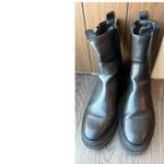 A New Day  Black Combat Boots Side Zip Lug Sole Size 7.5 Photo 3