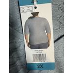 Ella Moss  Women's Elbow Sleeve Shirt/Sweater Lightweight, 2X, Light Blue New Photo 7