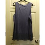 LOGO By Lori Goldstein LOGO Layers by Lori Goldstein Plus Size 2X Blue Tank Broomstick Hem Tunic Top Photo 3