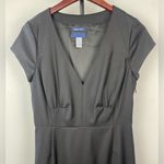 J.Crew  Black Short Sleeve Super 120s 100% Wool Sheath V-neck Dress‎ Photo 3
