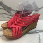 Lucky Brand NWOB Women's Coral Cross Strap Cork Wedge Miller Sandals Sz 7.5 Photo 2