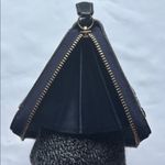 None Long Textured Wallet Navy Blue GUC Photo 8