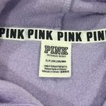 PINK Womens Cropped Purple Sweatshirt Open Shoulder Hoodie Size Small Comfy Long Photo 3