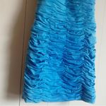 Dave and Johnny  Short Blue Iridescent Sequin Bust Homecoming Dress Cocktail Formal Photo 3
