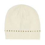 Michael Kors NWT Disk Stud Beanie Cream Photo 1