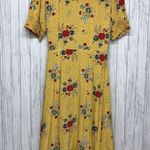 Womens Size 6 Joanie Savannah Floral Yellow Wrap Dress EUC Photo 4