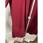 Lush Clothing Lush Burgundy Open Front Blazer Draped Cardigan Jacket Women's M Photo 2