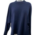 Whistles Women's Blue Mock Neck Long Dolman Sleeve Knit Pullover Sweater Top M Size M Photo 0