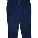 Loft  Belted Wide Leg Pants Blue 18 Photo 0
