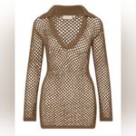 Monday Newport Dress Crochet Tan Brown Photo 8