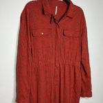 Free People  rust colored eyelet jumpsuit zip up size 4 Photo 2