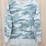 Aerie  Womens Oversized Camo Sweatshirt Size M Green Pullover Cozy Casual Lounge Photo 0