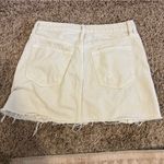 Free People We The Free Button Front cream Distressed Denim Skirt Photo 4