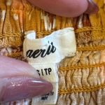 Aerie  Mustard Yellow Geometric Print Halter Maxi Dress Tiered High Low Size XS Photo 7