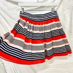Kate Spade New York Skirt The Rules Striped High Rise A-line Mini Skirt Red US 4 Photo 1