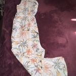 Cost Plus World Market Orange and White Floral Romper Size undefined Photo 9