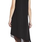 BCBGMAXAZRIA Asymmetrical High Low Chiffon Layered Dress Black Small Photo 2