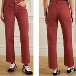 Veronica Beard  blake classic straight high rise in red oxblood Photo 3