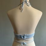 Handmade Light Blue Crochet Top | Size: M, B/C Cup Photo 1